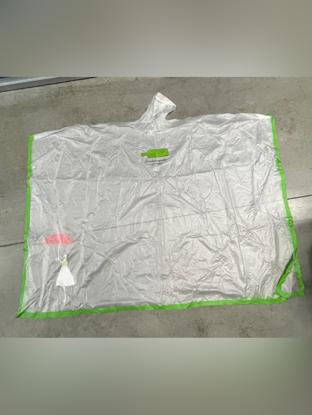 Vintage Absolut Spring Kate Spade New York Limited Edition Rain Poncho OS